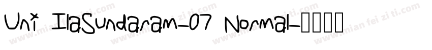 Uni IlaSundaram-07 Normal字体转换